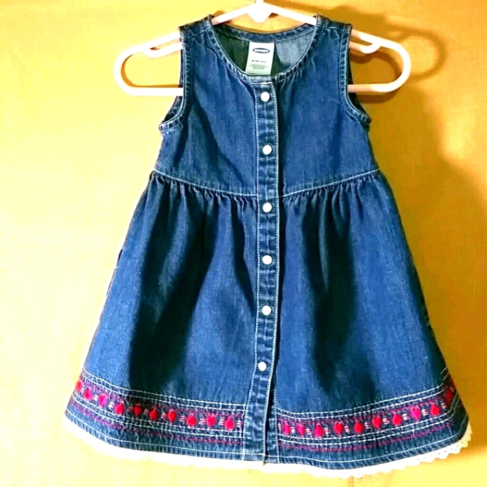Old Navy Sleeveless Denim Dress 6-12 mths